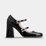 2026 Brand Design Women's Mary Janes Heels Shoes Summer Vintage Black Shoes Sweet Elegant Crystals Rhinestones Lady Pumps
