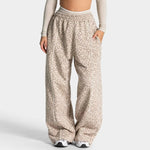 Loose Leopard Print Yoga Lounge Pants - Comfortable Sport Leggings for Workout & Casual Wear
