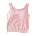 Women Tank Top Sexy Lingerie Female Camis Top Sleeveless Vest Underwear Knitted Top SexyTee Summer Tanks Padded Camisole