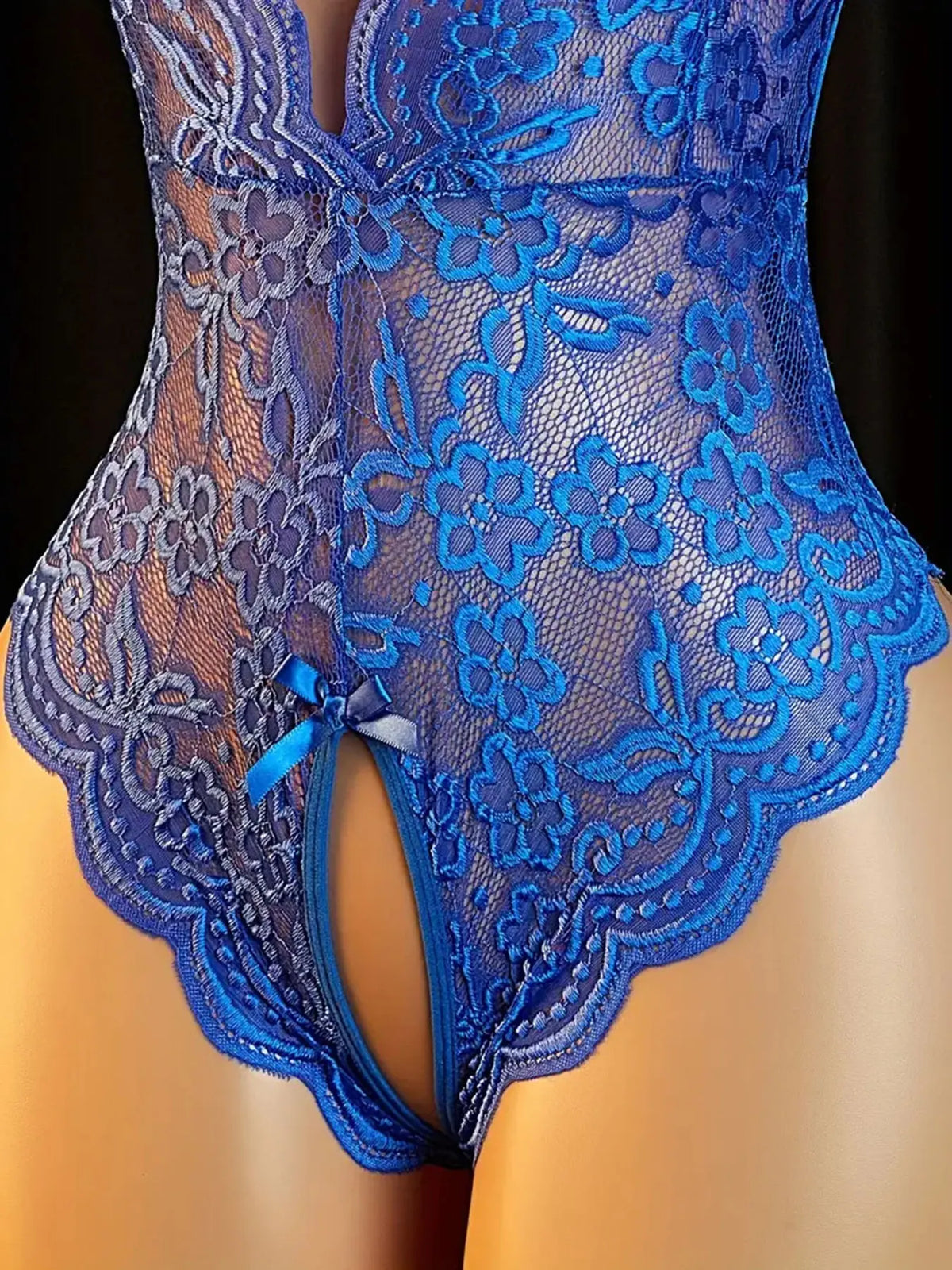 One-piece Crotchless Bodysuits Sexy Lingerie Women Exotic Costumes Sleeveless Deep V TransparentBabydollbackless Bodysuit
