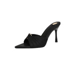 BIGTREE Summer Woman Slippers Fashion Open Toe Thin High Heels Shoes Street Style Stripper Party Slides Zapatos De Mujer