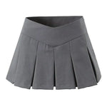 2026 Spring/summer New High Waisted Pleated Skirt Women's Spicy Girl Solid Color Slim A-line Wrap Hip Short Skirt A45S