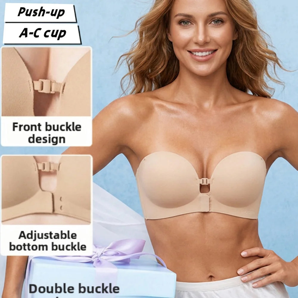 Body Foundation Skin Tone Shapewear Flawless Nude Seamless Bra Tummy Control Push Up Invisible Cooling Ice Silk Wedding Date