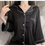 Women's NightgownSilk Sexy Pajamas Women's Sexy Pajamas Shirt Nightgown Silk Homewear Spring and Autumn Dresses