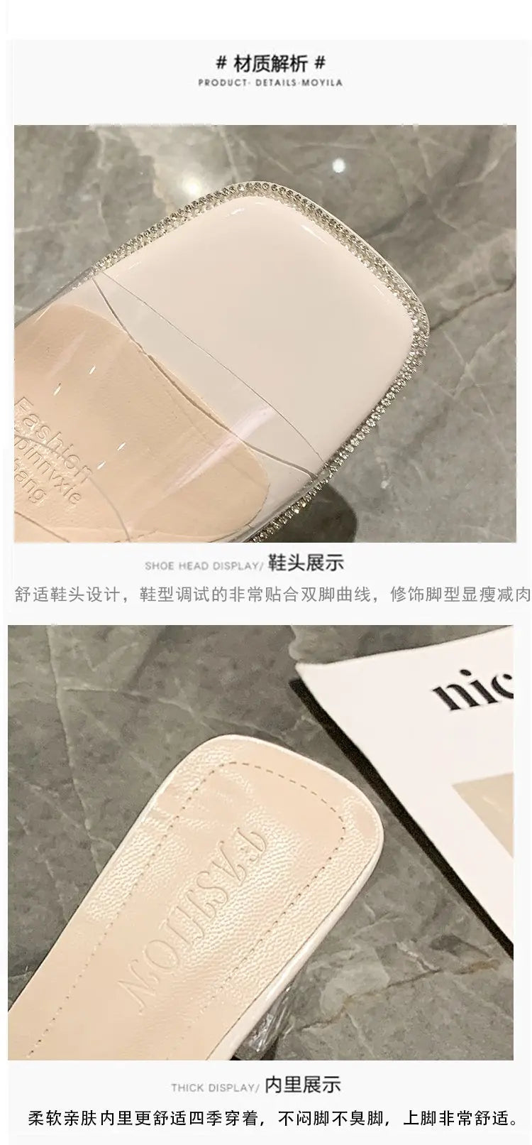 Summer Women Pumps Sandals PVC Jelly Slippers Open Toe High Heels Women Transparent Perspex Slippers Shoes Heel Clear Sandals