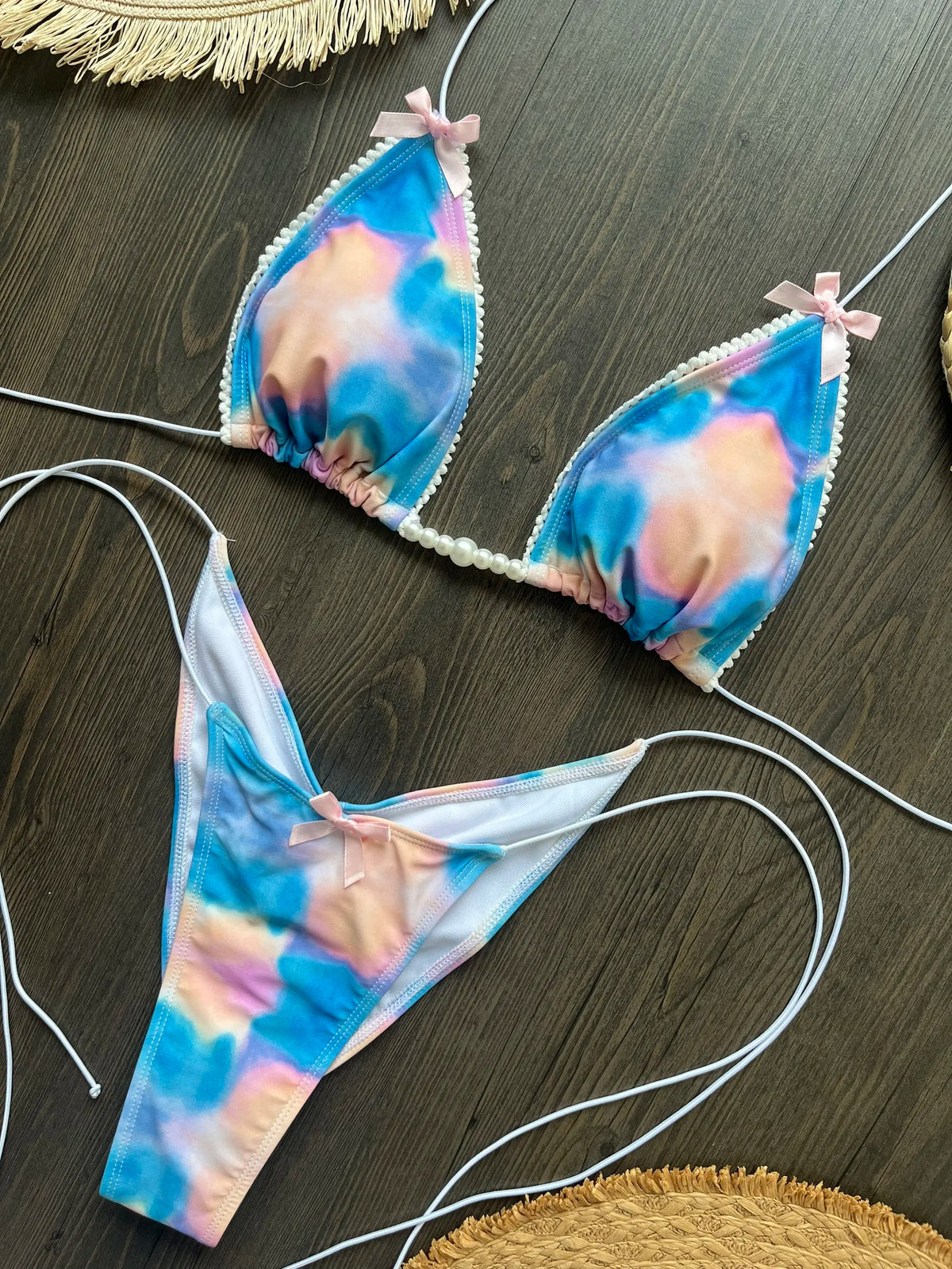 Micro Bikinis 2025 Sexy Women Swimsuit Swimwear Female Thong Bikini Set Biquini Bathing Suit Print Swimming Suits Beachwear