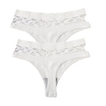 2Pcs/Set Seamless Thongs Panties Women High Rise Underwear Sexy Lingerie Bottoms Female Underpants Hollow G-String Pantys M-L