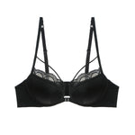 French Front Button Lace Bra Set for Women Sexy Spaghetti Strap Thin Push Up Bra Breast Collection Smooth Brief Sets Lingerie