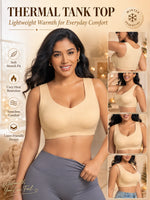 Women's 1 Pack Seamless Thermal Bra Tank Top Fleece-Lined Wireless Removable Pads Comfortable Daily Lingerie forFallWinterWarmth