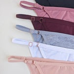 4Pcs/Set Women Cotton Briefs Sexy Brazilian Panties Low-Rise Underwear Adjustable Buckle Female Underpants Comfort Lingerie S-XL