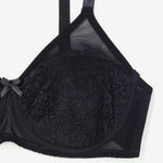 BEAUWEAR Women Plus Size Lace Full Cup Thin Molded Cup Bra With Wire Elegant Lingerie 38C 38D 40C 40D 42C 42D 44C 44D-R209