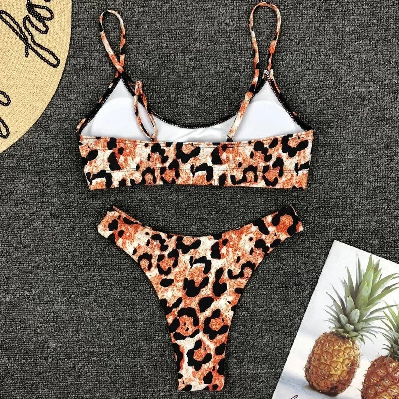 2026 Snake Leopard Brazilian Bikini Female Swimsuit Women Swimwear Two Pieces Bikini Set High Cut Bathing Suit Swim Beach Wear