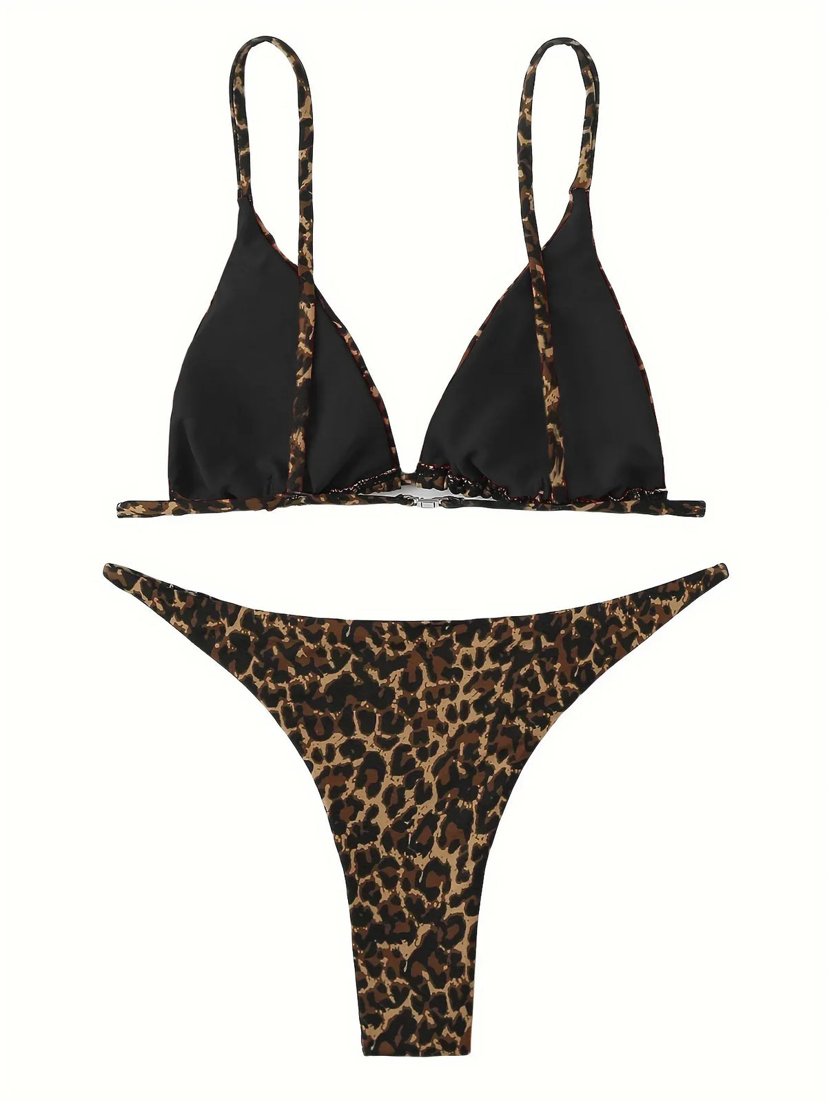 2024 Micro Leopard Bikini Women High CutBandage Push Up Swimsuit Sexy Bathing Suit Padded Thong Swimwear,summer Beach Vacation