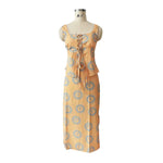 Foridol Top Skirt Dress Set Spring Summer Slit Maxi Long Dress Suit Matching Set Boho Beach Dress Vestidos Women Clothing 2025