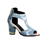 Fish Mouth High Heel Shoes Women's Summer Thick Heel Sandals Waterproof Platform Thick Sole Sexy Slim Back Zipper Hollow