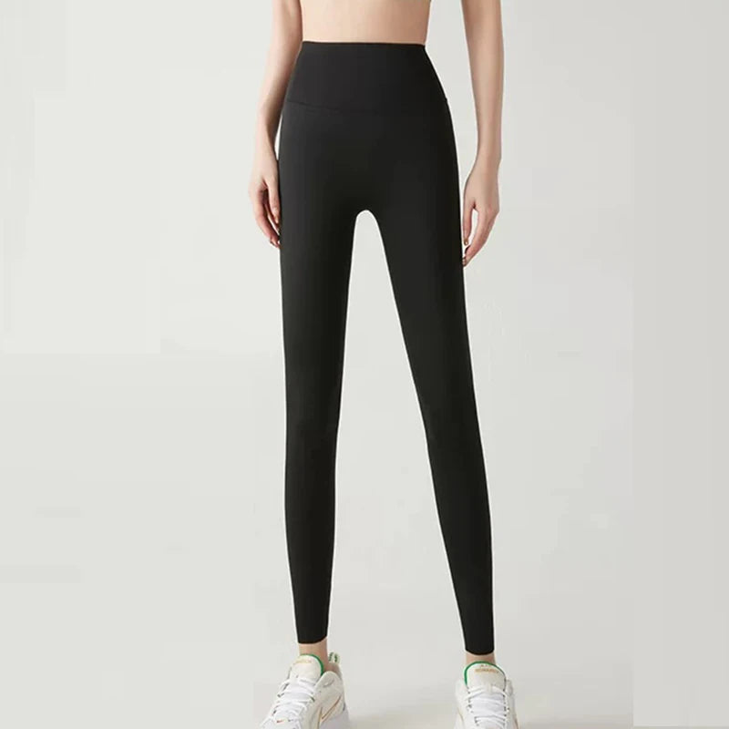 High Waist Women's Yoga Fitness Pants Naked Skin Feeling with Pockets Sports Tight Fit Running Trousers Hip Lifting Pants