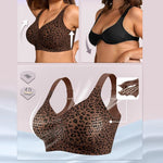 Leopard Jelly Bras No Underwire Push Up Wireless Bra Seamless Lift Bras Full Coverage Bralette Everyday Brassiere Plus Size