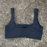 Solid Color Butter Square collar Soft Gym Yoga Underwear Women Hollow back shoulder strap Fitness Vest sport Bra Top With pad