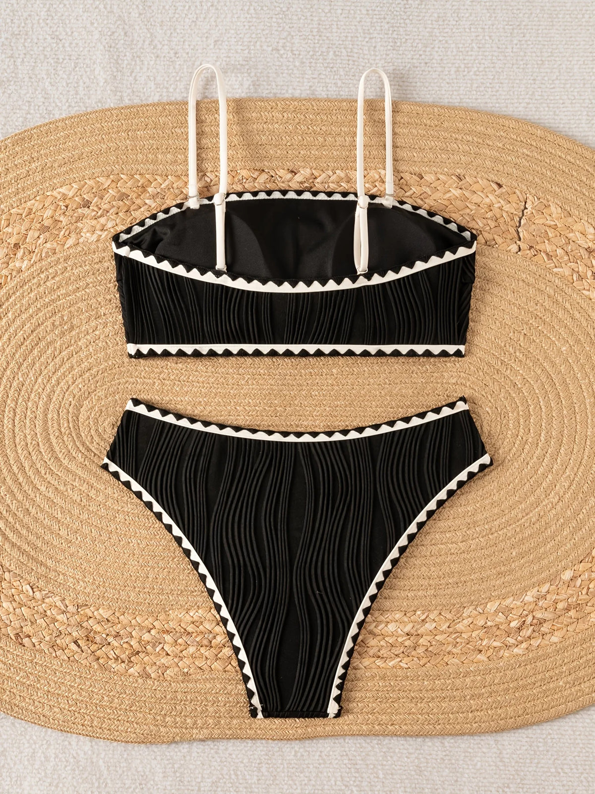ZTVitality Patchwork Sexy Push Up Bikinis 2026 New Arrival Padded Bra Mid Waist Swimsuit Summer Swimming Suit Women Biquini