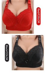 Womens Lace Bras Ultra-Thin Perspective Bralette Deep V Bra Sexy Lingerie Tops Plus SizeCup Mom's underwear active bra