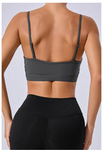 Women Yoga Bra Removable Shoulder Strap Anti-Slip Bra Wrap Chest Dual-Use Sports Yoga Wear Outside Running Fitness Top