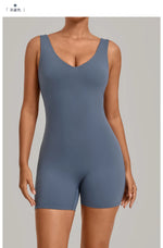 New Summer U-neck Beautiful Back Yoga Jumpsuit Women Sleeveless Tight Sports One Piece Suit Outdoor Gym Running Fitness Overalls