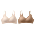 2Pcs/Set Seamless Bras For Women Wire Free Push Up Underwear Sexy Lingerie Invisible Bra Top Removable Pads Female Intimate