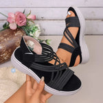 Women Sandals Non Slip Thick-Soled Wedges Shoes for Women Summer Outdoor Casual Sandals Fashion Open Toe Elastic Sports Shoes