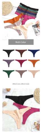 WarmSteps M-XXXL Plus Large Size Panties for Woman Seamless Underwear Female G-string Thongs Slip Ice Silk Lingerie Mujer Tangas