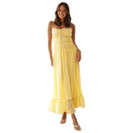 Foridol Spaghetti Strap White Sundress Flounced Edge Women's Dress Summer Beach Style Maxi Dress Bowknot Boho Vestidos 2025