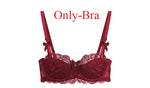 Modest French Pure Desire Bralette AB Cup Full Coverage Lace Bra & Set Small Bust Push Up Wireless for Chubby Girl Bow Plus Size