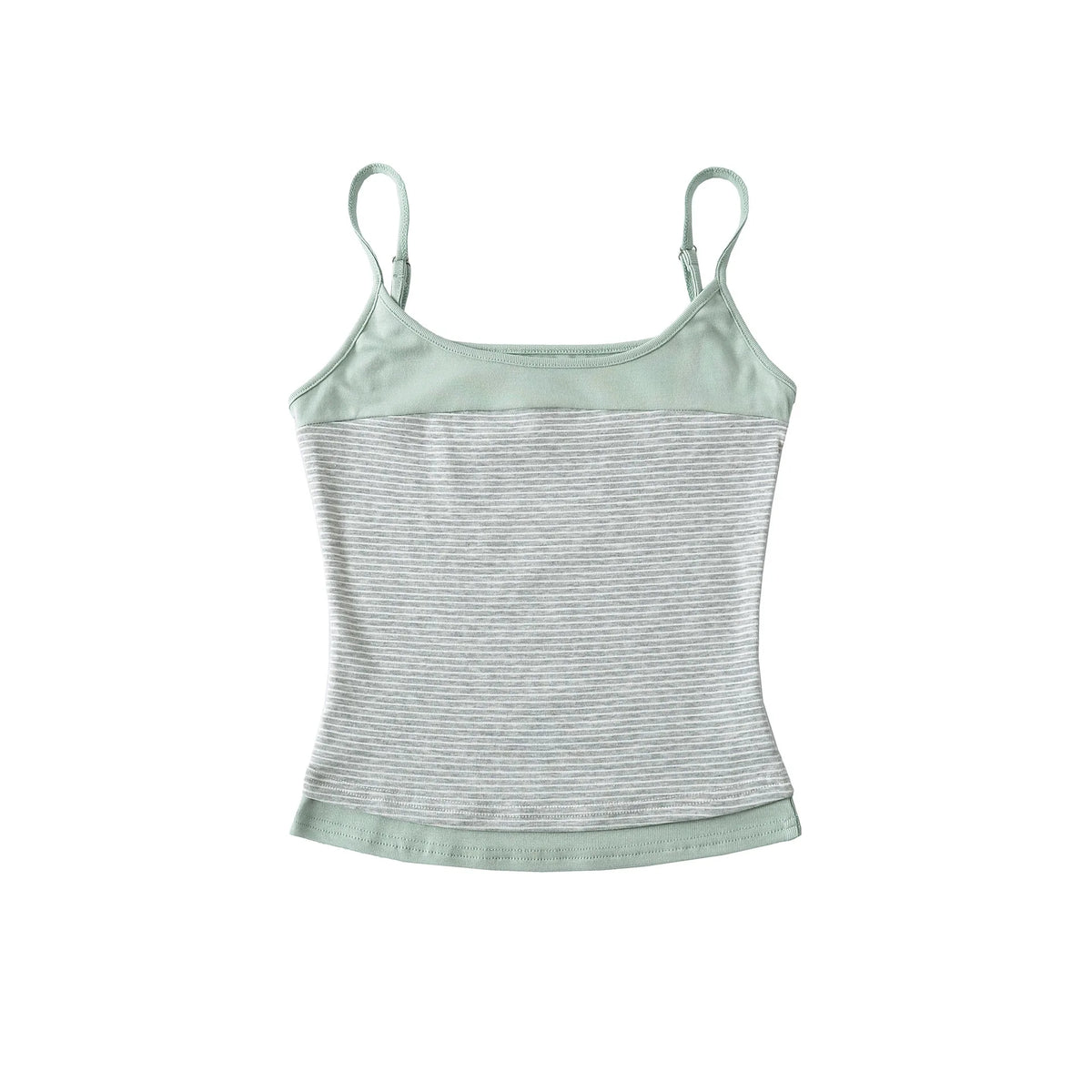 New Korean Style Pure Desire Color-Block Patchwork Base Shirt Women's Striped Inner Camisole Tank Top For Woman Casual TA42