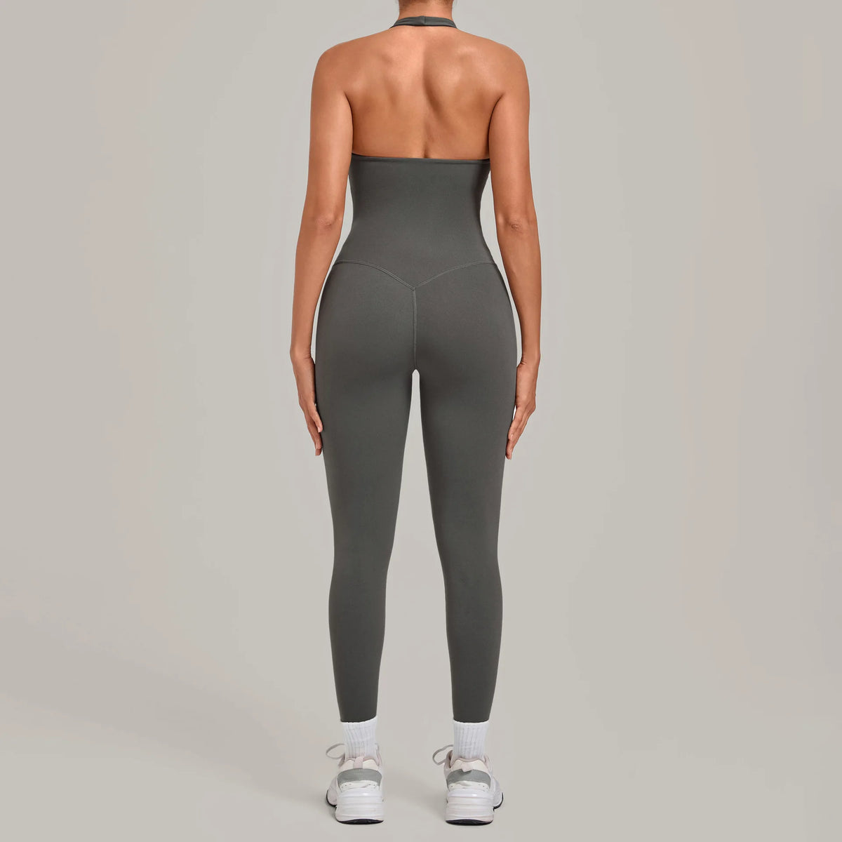 Women's Seamless Yoga Jumpsuit Butt Lifting Beautiful Back Sports Fitness One Piece Workout Gym Sleeveless Long Pants Bodysuit