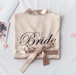 Bride with Team Bride Bathrobe Bride To Be Bridal Shower Bachelorette Party Wedding Decoration Mariage Hen Party Bridesmaid Gift
