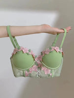 MOYISU London Anime Bralette - Delicate Wireless Bra for Set Teens, Japanese Summer Underwear Small Bust Close-Fit Subtle Allure