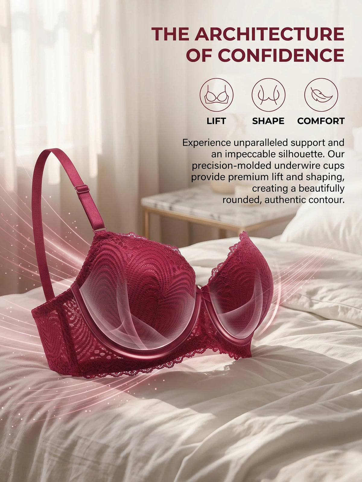 Three pieces of multi-color lace lingerie sexy gathering bra women's underwear suitable for wearing all seasons A3039