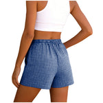 2026 New Women Plaid Lounge Shorts Cute Summer Y2k Casual Pajama Bottoms Drawstring Gingham Shorts Casual Summer Beach Pants