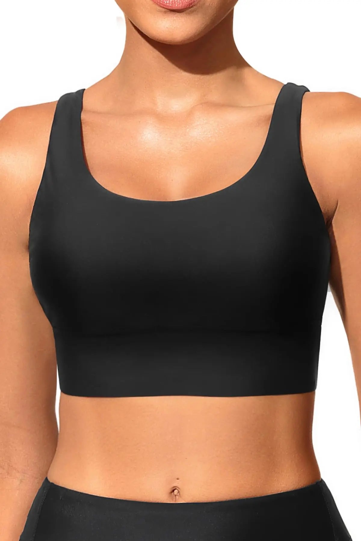 2026 Sport Swim Vest Swimsuit Only Tops Padded Swimwear Women Solid Bathers Bathing Swimming Swim Suit Female