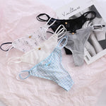 Sexy Pantis Mesh T Pants Thong Cute Transparent Strawberry Cherry Ladies Panties Underwear Low Waist Seamless Lace G-string Wome