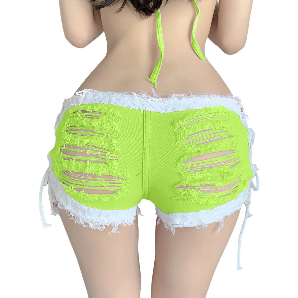 Summer Sexy Women Shorts Hot Denim Pants Female Girls Sea Sand Beach Bar Night Club Holes Casual Charming Elegant Beautiful B01P