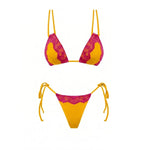 New 3Pcs Crochet Bikini Women Swimsuit Sexy Swimwear Halter Biquini Push Up Swim Suit Strappy Bodysuit Female Bathsuit Beachwear
