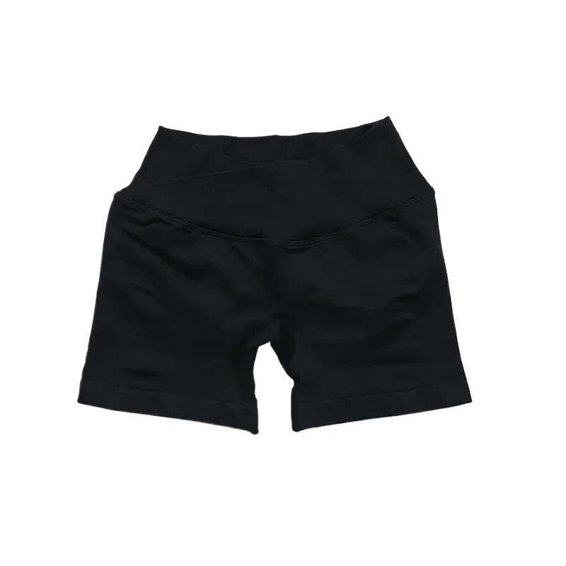 Gym Shorts 4.5" Women Clothes Seamless Leggings V Waist Cross Yoga Shorts Workout Fitness Scrunch Booty Tights Running Shorts