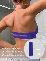 Blue strapless half cup gathering and lifting bra seamless invisible strapless sexy party women's Lingerie 6834