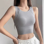 Women's Professional Shock-Absorbing Yoga Sports Vest One-Piece Gathering Sports Bra Running Collection with Breast Support