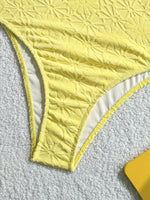 Vintage Front Bow One Pice Swimsuit 2026 Women Sexy Yellow Ruffles Push Up Slim Fit Tummy Control Swimwear Holiday Bathing Suits