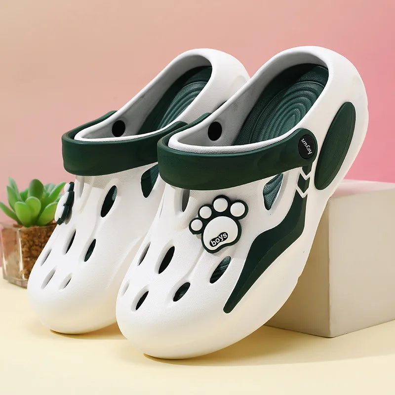2026 Summer Sandals For Women Platform Shoes Thick Sole Cute DIY Paw Girls Street Beach Slippers Soft EVA Female Fashion Clogs