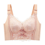 Womens Full Coverage Lace Push Up Bra Wireless Large Size Anti-sagging Underwear Female Lingerie 34 36 38 40 42 44 48 50 C D E