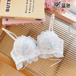 Japanese Style Lolita Princess Wind Lace Lace Lingerie Design for Girls Push-up Bra Women UnderwearPush Up Bra