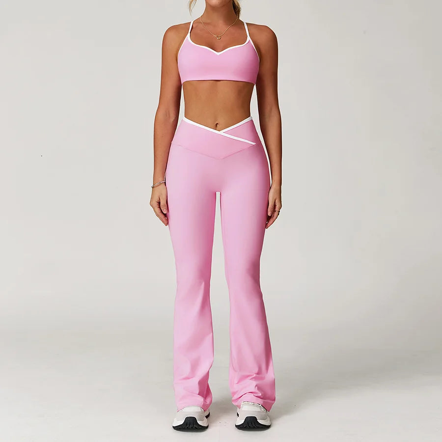 Sportswear Woman Gym Sports Bra Shorts Leggings 2 Piece Set Workout Naked Feeling Seamless Female Fitness Clothing Tracksuits
