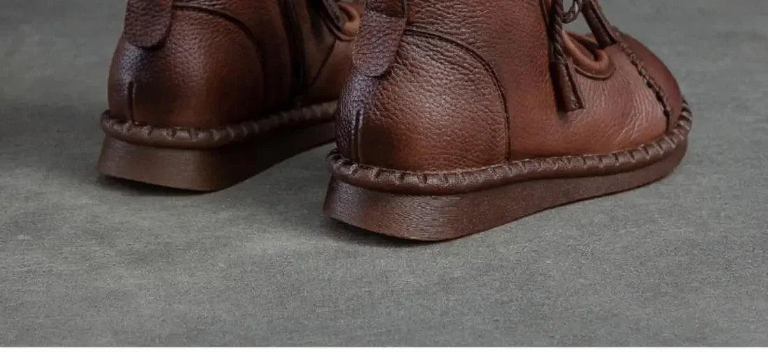 Shoes for WomenCross-tied Ladies Boot Daily Boots Hot Sale Cotton Shoes Round Toe Comfortable Flat Shoes Women Ankle Boots